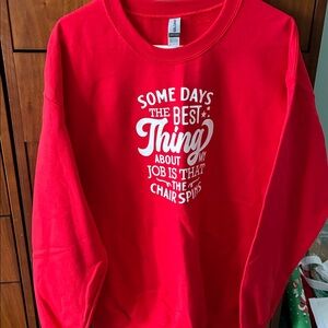 Gildan Red Kids Sweatshirt - Fun Graphic Print
